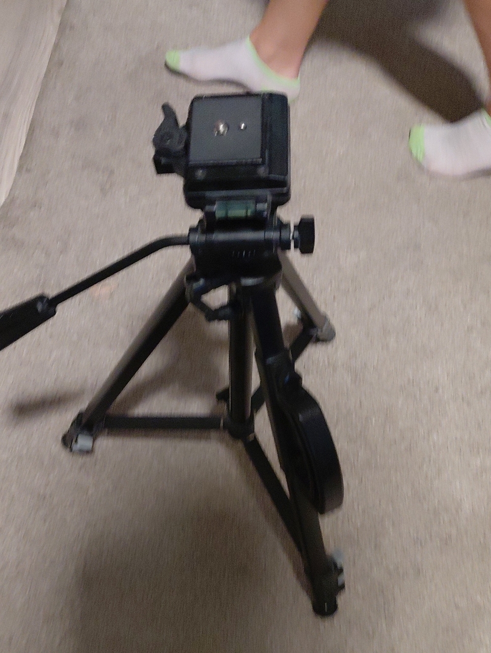 Black Camera Tripod with Pan Head And Handle